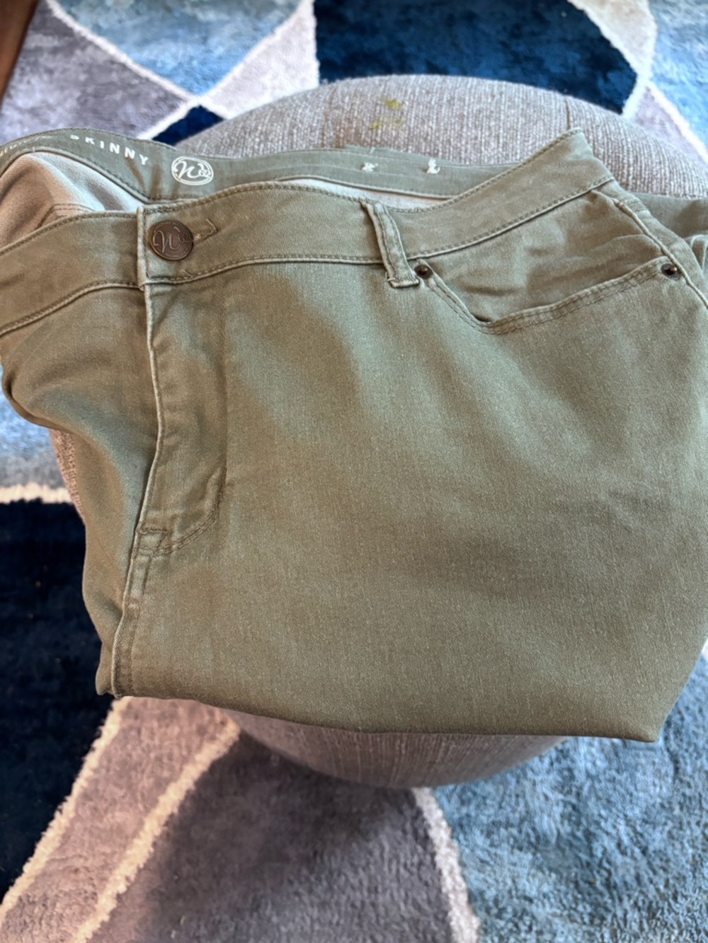 Olive Green Casual Pants